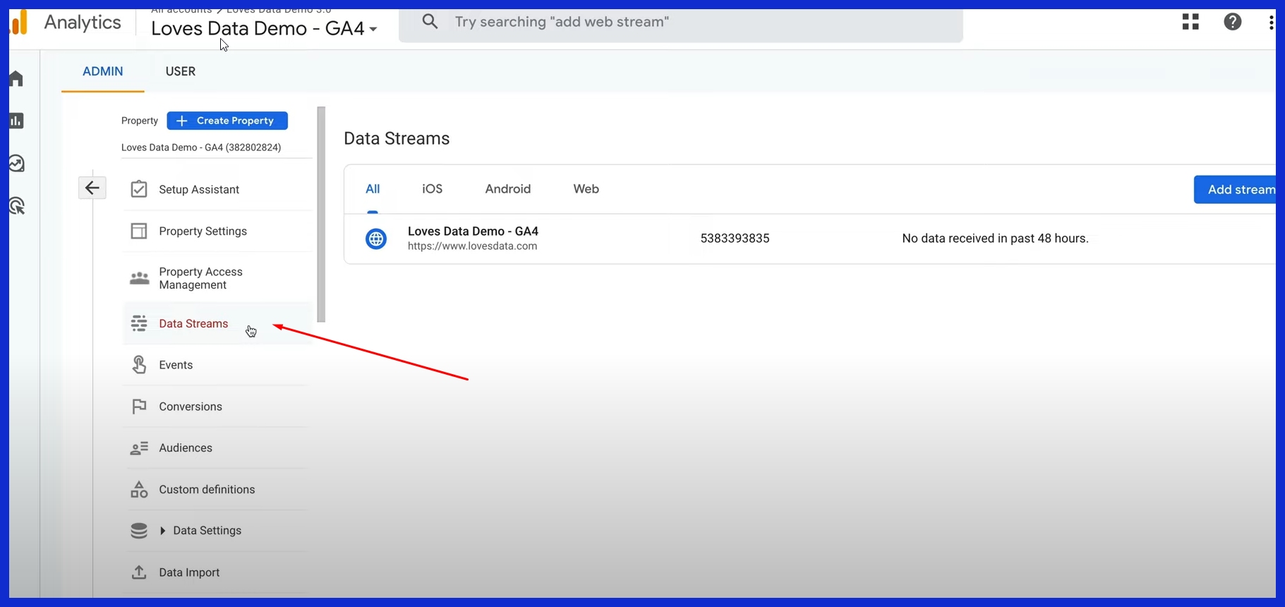 Configure Data Stream