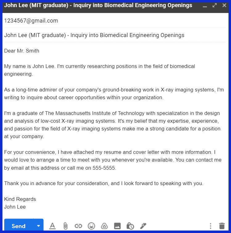 What is a Job Inquiry Email?