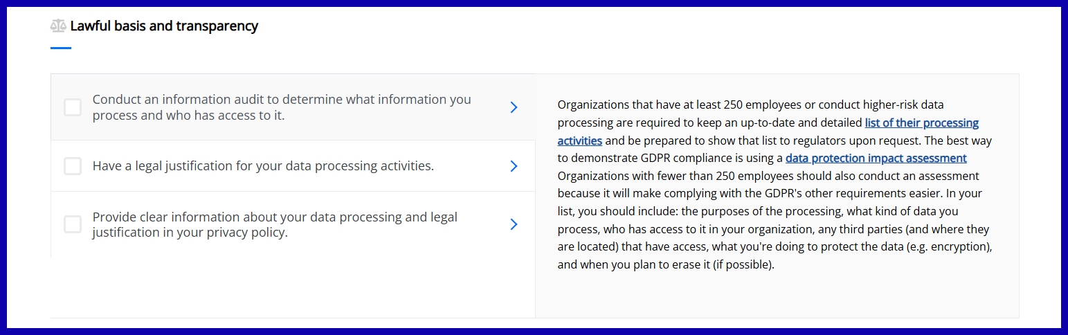 Lawful basis and transparency