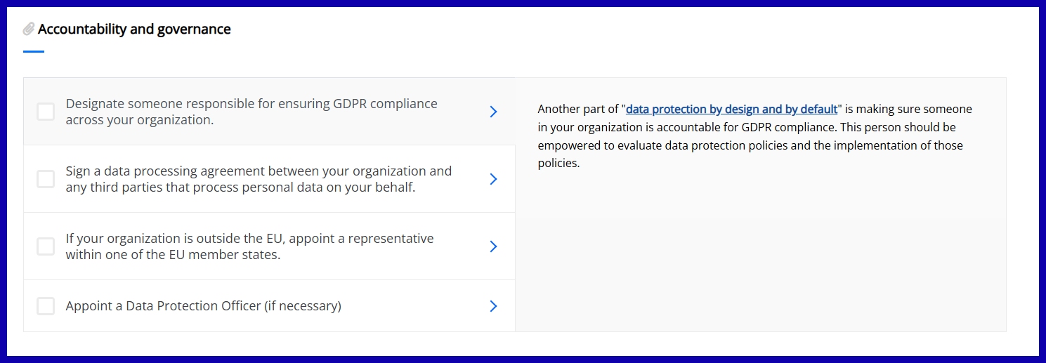 Accountability and governance