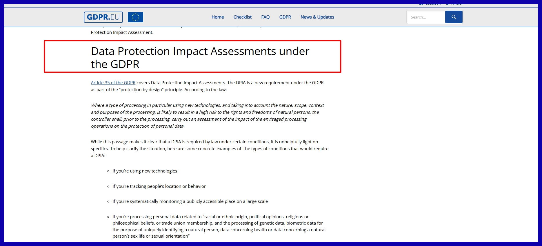 Data Protection Impact Assessments